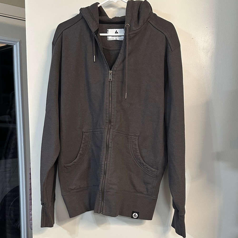 Men's Grey Zip-Up Hoodie